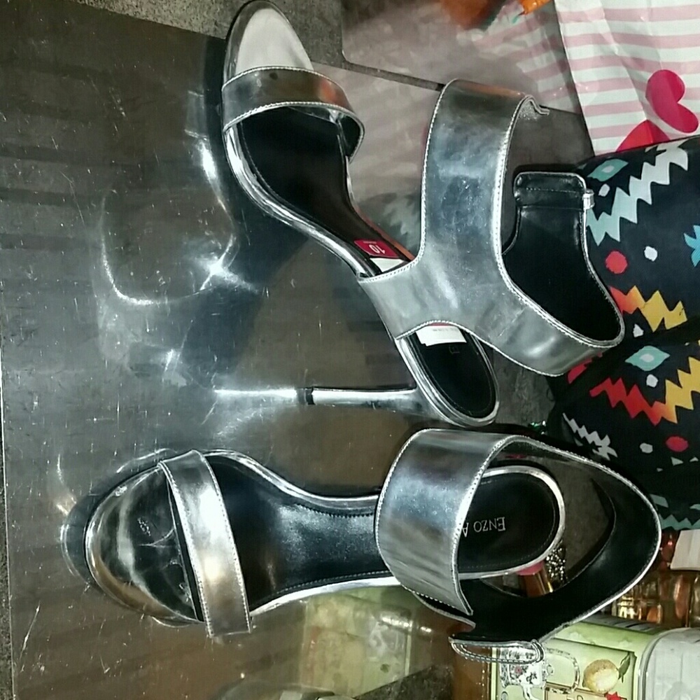 Silver Stiletto Heels